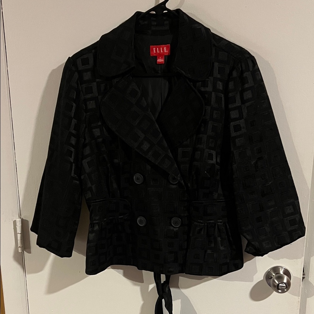 Elle Women's Black Textured Blazer